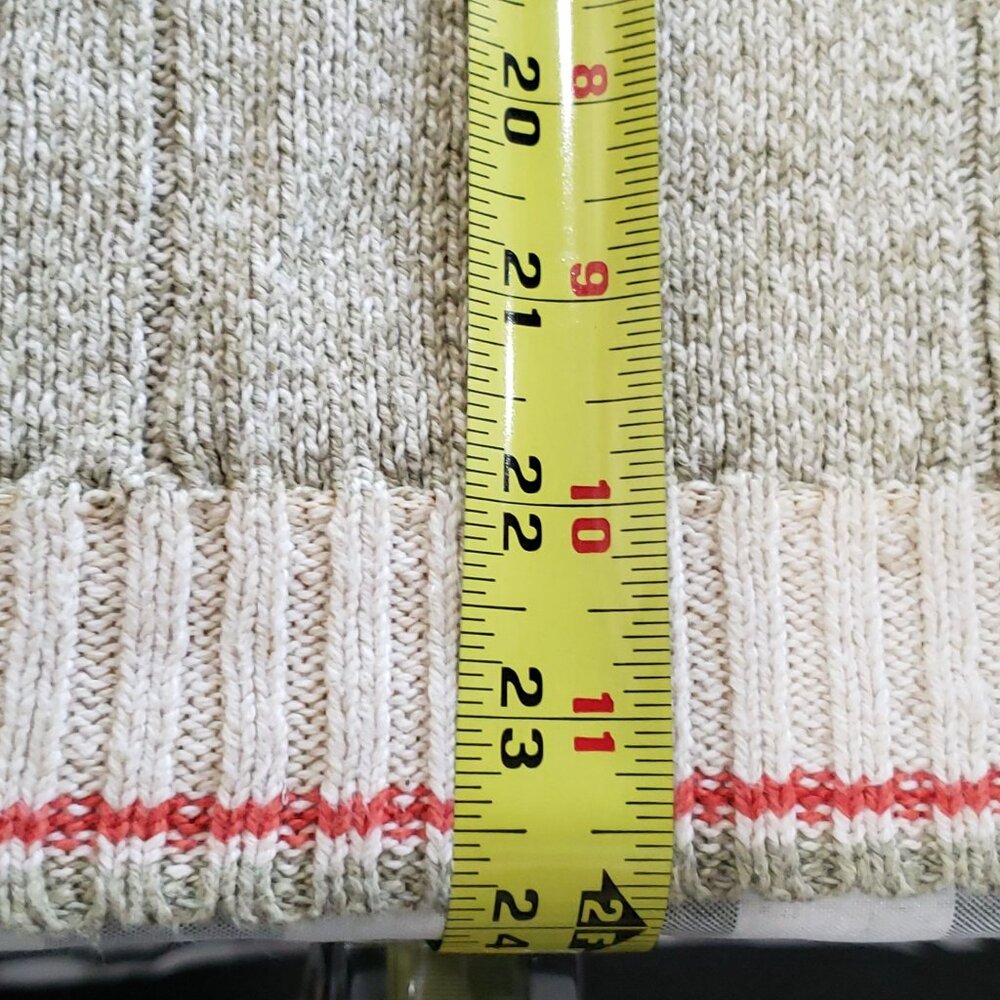 Ready Ellesse Mens V-Neck Sweater Vest M Beige Linen Cotton Golf ~42 inch Chest - Picture 6 of 8